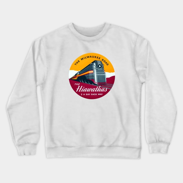 1939 Hiawatha Passenger Train Fleet Crewneck Sweatshirt by historicimage